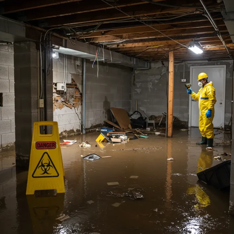 Flooded Basement Electrical Hazard in Beaver, UT Property